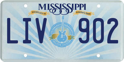 MS license plate LIV902
