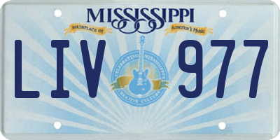 MS license plate LIV977