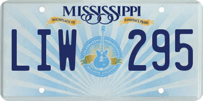 MS license plate LIW295