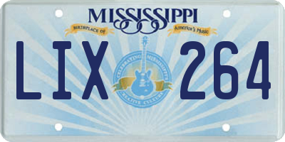 MS license plate LIX264