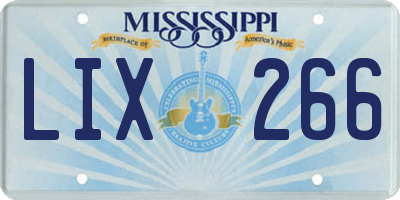 MS license plate LIX266