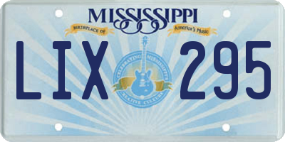 MS license plate LIX295