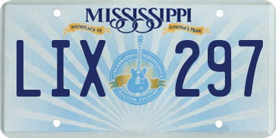 MS license plate LIX297