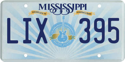 MS license plate LIX395
