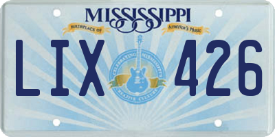 MS license plate LIX426