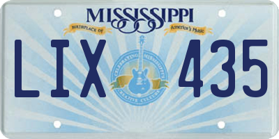 MS license plate LIX435