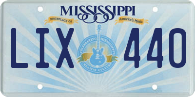 MS license plate LIX440