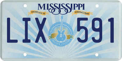 MS license plate LIX591
