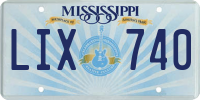 MS license plate LIX740