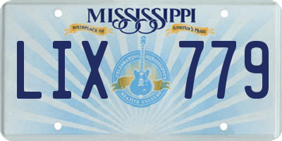 MS license plate LIX779