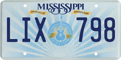 MS license plate LIX798