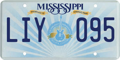 MS license plate LIY095