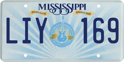 MS license plate LIY169