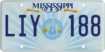 MS license plate LIY188