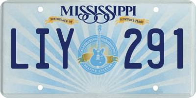 MS license plate LIY291