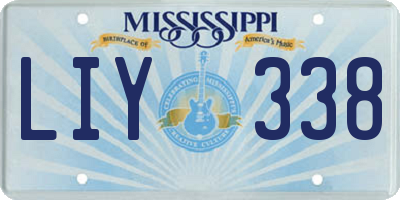 MS license plate LIY338