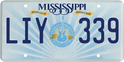MS license plate LIY339