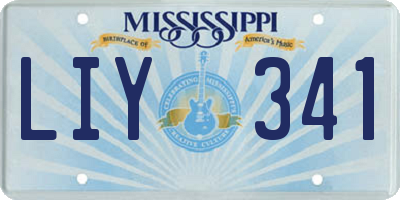 MS license plate LIY341