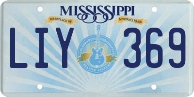 MS license plate LIY369
