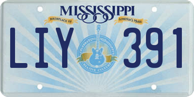 MS license plate LIY391
