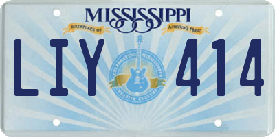 MS license plate LIY414