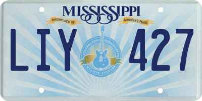 MS license plate LIY427
