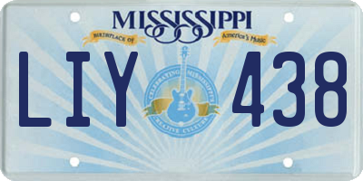 MS license plate LIY438