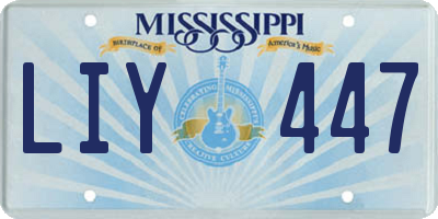 MS license plate LIY447