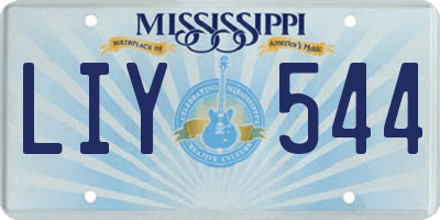 MS license plate LIY544