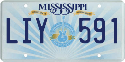 MS license plate LIY591
