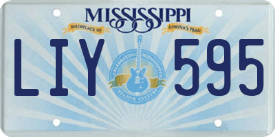 MS license plate LIY595