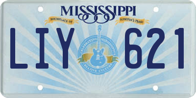 MS license plate LIY621