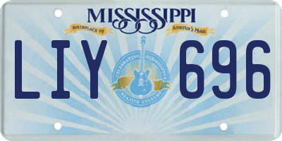 MS license plate LIY696