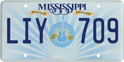 MS license plate LIY709