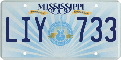 MS license plate LIY733