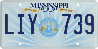 MS license plate LIY739