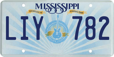 MS license plate LIY782