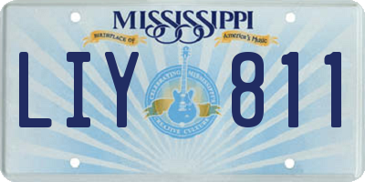 MS license plate LIY811