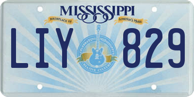 MS license plate LIY829