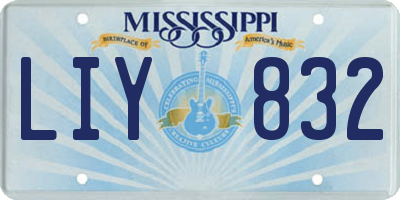 MS license plate LIY832