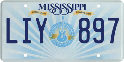 MS license plate LIY897