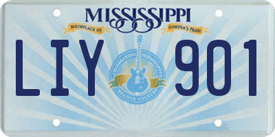MS license plate LIY901