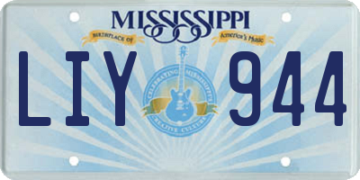 MS license plate LIY944