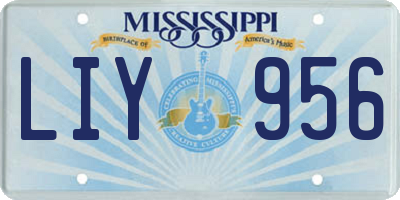 MS license plate LIY956