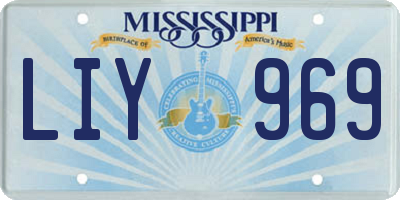 MS license plate LIY969