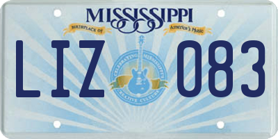 MS license plate LIZ083