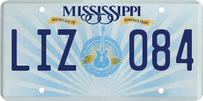 MS license plate LIZ084