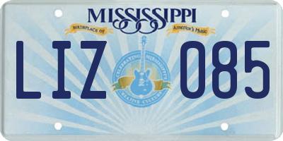 MS license plate LIZ085