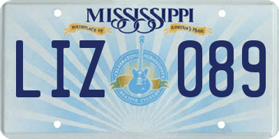 MS license plate LIZ089