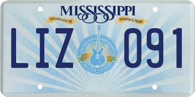 MS license plate LIZ091